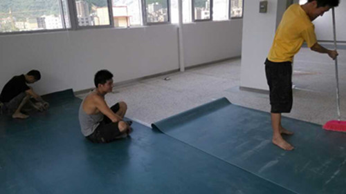 舞蹈地膠鋪設(shè)現(xiàn)場 舞蹈地膠鋪設(shè)現(xiàn)場